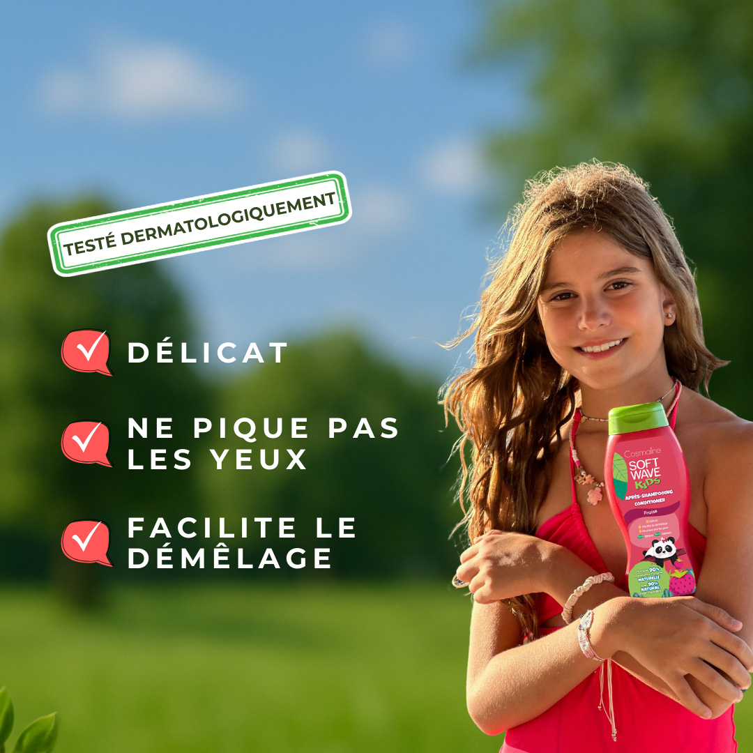 SOFT WAVE KIDS APRÈS-SHAMPOING A LA FRAISE