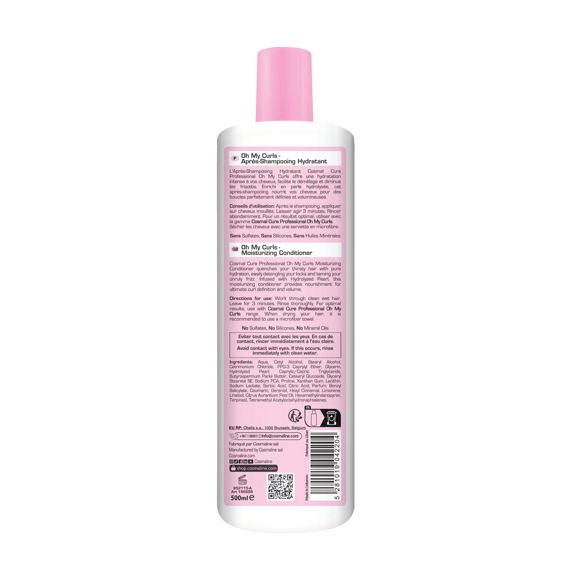 COSMAL CURE PROFESSIONAL OH MY CURLS APRÈS-SHAMPOING HYDRATANT